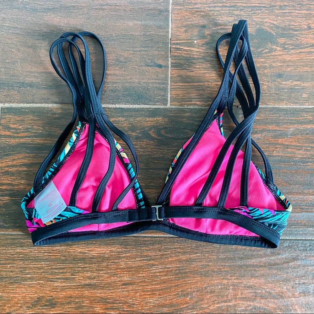 🌊 Xhilaration Multicolor Palm Print Bikini SET - Picture 2 of 5